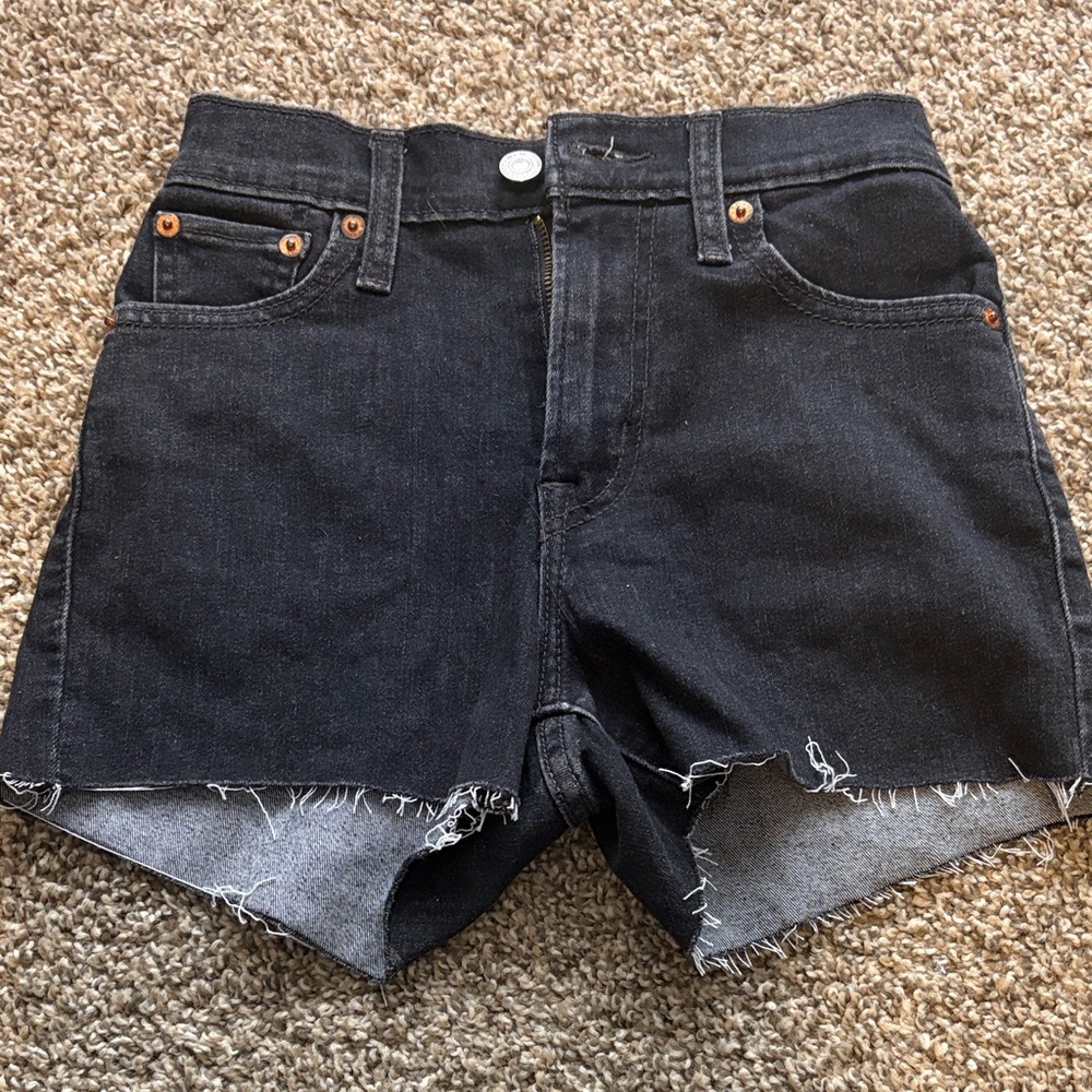 Levi's Black Jean Shorts for Women